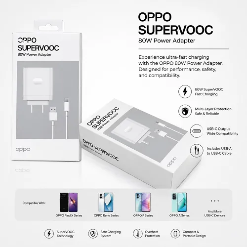 OPPO 80W SUPERVOOC ORIGINAL QULITY CHARGER