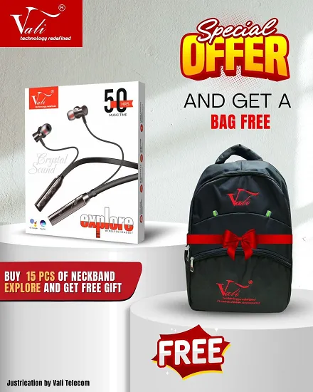 VALI EXPLORE WIRELESS NECKBAND PREMIUM QUALITY