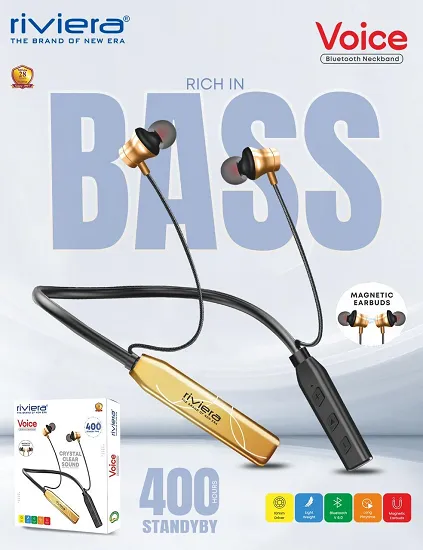 RIVIERA VOICE BLUETOOTH NECKBAND PREMIUM QUALITY