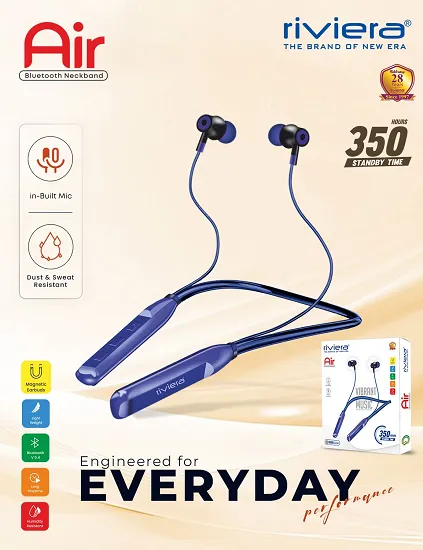 RIVIERA AIR SERIES BLUETOOTH NECKBAND PREMIUM QUALITY