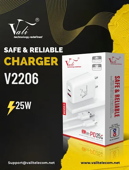 VALI V-2206 TYPE C 25W QC WITH PD CHARGET