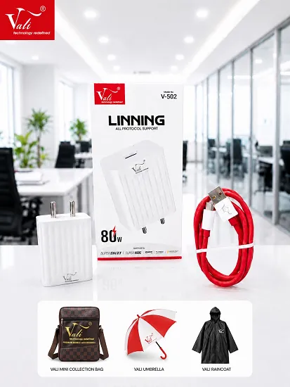 VALI V-502 LINNING SERIES 80W TYPE C FAST CHARGER